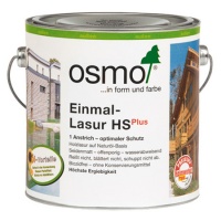 Osmo Einmal-Lasur HS Plus - универсальная лазурь на масляной основе для внутренних и наружных работ по дереву (0,75 л).